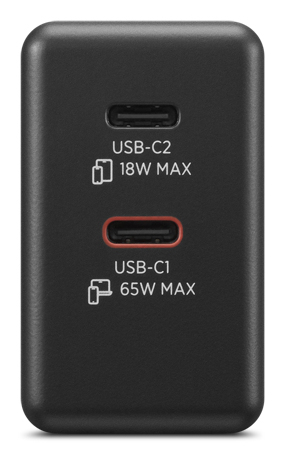 Lenovo 65 W AC Adapter - 1 Pack - Universal Adapter - 2 USB Type-C - For PC, Mobile Device - United Kingdom, Europe - 1.50