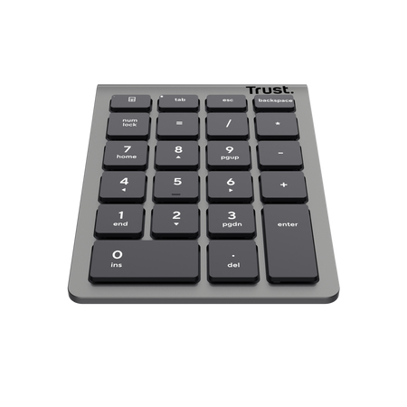 Pavé numérique Trust Xalas - Sans fil Connectivité - USB Type A Interface - Argenté - Ciseaux Pavé Numérique - RF - 2,40 G