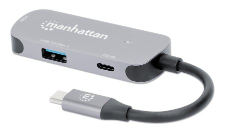 Manhattan A/V Adapter - 1 x 24-pin USB 3.2 (Gen 1) Type C - Female, 1 x 4-pin USB 3.2 (Gen 1) Type A - Female, 1 x 19-pin 