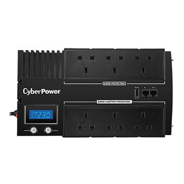CyberPower BRICs LCD BR1000ELCD Line-interactive UPS - 1 kVA/600 W - Brick - AVR - 8 Hour Recharge - 1 Minute Stand-by - 2