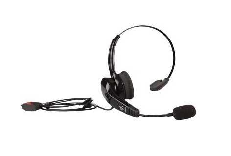 Zebra Kabel Kopfbügel, Nackenbügel Mono Headset - Schwarz - Monaural - Ohraufliegend - 300 Hz bis 6 kHz Frequenzgang - Ger