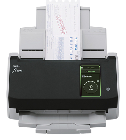 Ricoh ImageScanner fi-8040 ADF-/Manueller Einzugsscanner - 600 dpi Optische Auflösung - 24-bit Farbtiefe - 8-bit Graustufe