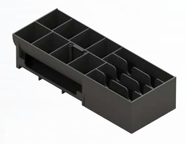 apg Kassenschubladeneinlage - Schwarz - 1 - ABS-Kunststoff