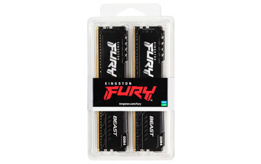 Kingston Technology FURY Beast . Komponente für: PC, Speicherkapazität: 16 GB, Memory layout (modules x size): 2 x 8 GB, I
