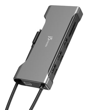 j5create JCD367. Interface do host: USB Type-C, Tipos de cartão de memória compatíveis: SD, MicroSD (TransFlash). Taxa máx