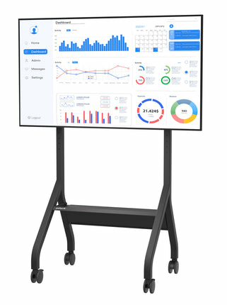 SmartMount® SR898-EUK Flachbildschirm-Wagen - 136,08 kg Belastbarkeit - 4 Rollen - 101,60 mm Rollengröße - Stahl, Acrylnit
