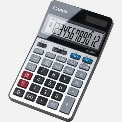 Canon HS-20TSC Simple Calculator - Kickstand - 12 Digits - LCD - Battery/Solar Powered - 180 mm Height x 108 mm Width x 26