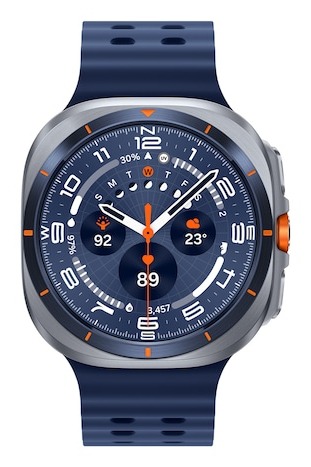 Samsung Galaxy Watch Ultra SM-L705F Smart Watch - 47.40 mm Case Height - 47.10 mm Case Width - Titanium, Blue Body Color -