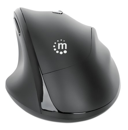 Manhattan Mouse - Radio Frequency - USB Type A, USB Type C - Optical - 6 Button(s) - Black - 1 - Wireless - 10.06 m - 2.40