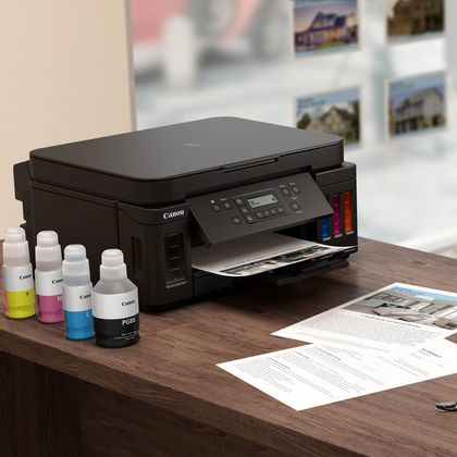 Canon PIXMA G6050 Sem fios Impressora multi-funcional de jato de tinta - Cor - Copiadora/Impressora/Scanner - 4800 x 1200 