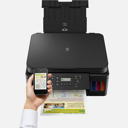 Canon PIXMA G6050 Sem fios Impressora multi-funcional de jato de tinta - Cor - Copiadora/Impressora/Scanner - 4800 x 1200 