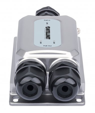 Intellinet 2-Port Outdoor Vandalproof Gigabit PoE++ Extender, Two 30 W Ports, Extends PoE up to 100 m (328 ft.), 60 W Powe