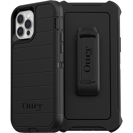 OtterBox Defender Rugoso Estojo de transporte (Revestimento) Apple iPhone 12, iPhone 12 Pro Smartphone - Preto - Resistent