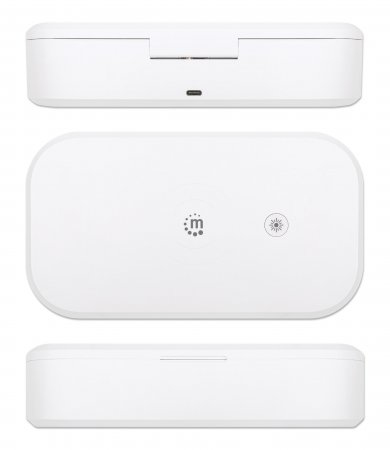 Manhattan UV Phone Sanitizer, Integrated UV LEDs to eliminate germs, viruses and bacteria, Quick 1-minute or 5-minute clea
