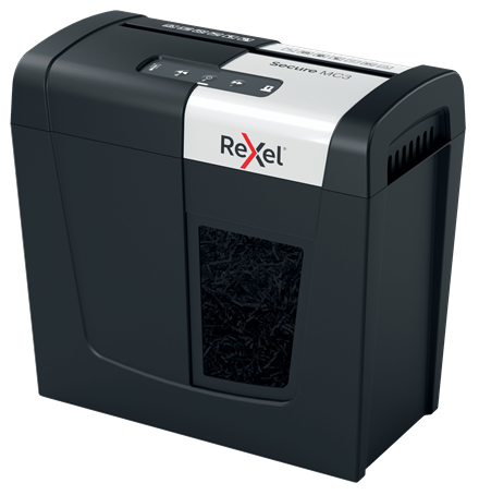 Rexel Secure MC3 Whisper-Shred Micro Cut Paper Shredder P5. Shredding type: Cross shredding, Shredding size: 2 x 15 mm, Ba