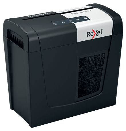 Rexel Secure MC3 Whisper-Shred Micro Cut Paper Shredder P5. Shredding type: Cross shredding, Shredding size: 2 x 15 mm, Ba