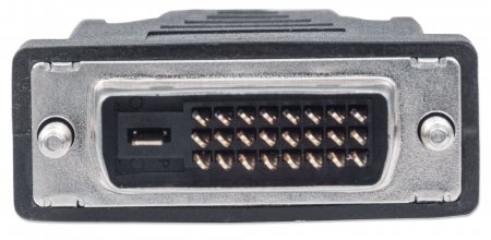 Manhattan HDMI to DVI-D 24+1 Cable, 2m, Male to Male, Black, Dual Link, Compatible with DVD-D, Lifetime Warranty, Equivale