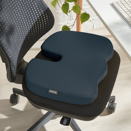 Leitz Ergo Cosy Seat Cushion - Foam - Ergonomic Design, Comfortable - Velvet Gray
