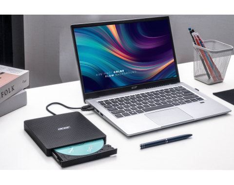 Acer ODD030 DVD-BrennerSchwarz - DVD-RAM/±R/±RW Unterstützung - 24x CD Schreiben/16x CD Wiederbeschreiben/24x CD Lesen - 8