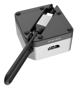j5create JCD361 Flexible Ports USB-C® 4K144 HDMI™ Hub - Cube Plus 6 in 1, Black/Grey. Host interface: USB Type-C. Maximum 