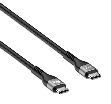 Manhattan Fast USB-C to USB-C Cable (240W), 2m, 240W Laptop Charging, Works with ALL Laptops (Note additional USB-C 240W w