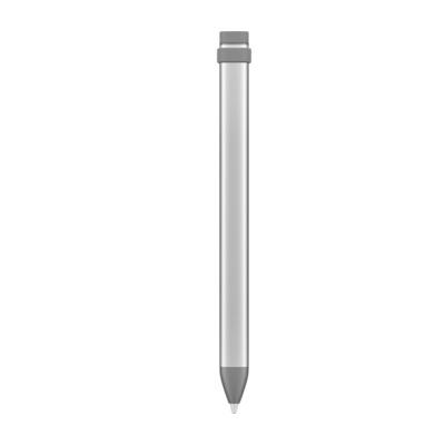 Logitech Crayon Stylus - Active - Replaceable Stylus Tip - Aluminium, Polycarbonate/Acrylonitrile Butadiene Styrene (PC/AB