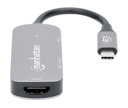 Manhattan A/V Adapter - 1 x 24-pin USB 3.2 (Gen 1) Type C - Female, 1 x 4-pin USB 3.2 (Gen 1) Type A - Female, 1 x 19-pin 