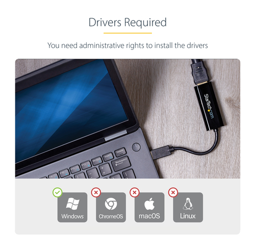 StarTech.com Video Adapter - 1 Each - TAA Compliant - 1 x 9-pin Type A USB 3.0 USB Male - 1 x 19-pin HDMI Digital Audio/Vi