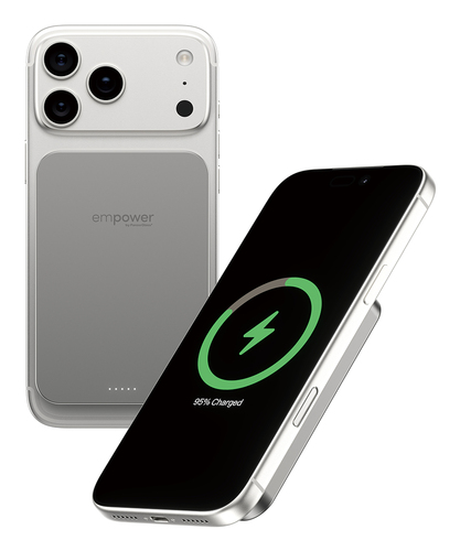 PanzerGlass empower Power Bank - Titanium - For iPhone, Qi-enabled Device - 1 x Type-C 20W - 5000 mAh - 20 W - USB Type-C 
