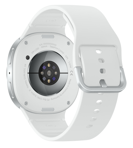 Samsung Galaxy Watch8 SM-L330 Smart Watch - 46 mm Case Height - 43.70 mm Case Width - Silver Case Color - White Band Color