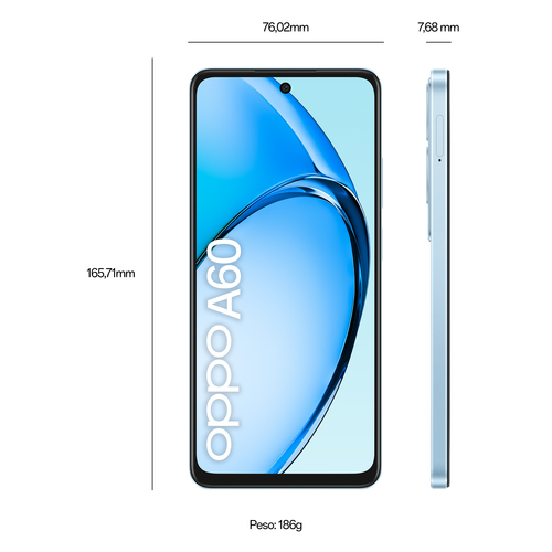 Smartphone Oppo A60 CPH2631 256 GB - 4G - 16,8 cm (6,6") LCD HD+ 1604 x 720 - Octa-core (Kryo 265 GoldQuad core (4 Core) 2