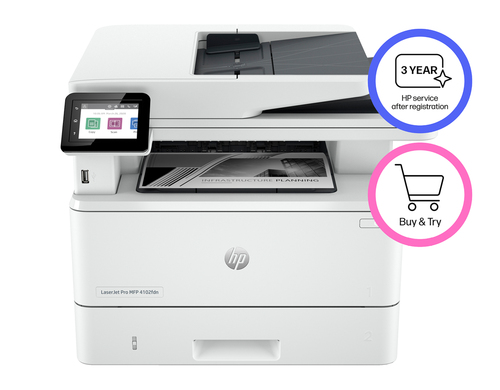 HP LaserJet Pro 4102FDN - Laser-Multifunktionsdrucker - Kopierer/Fax/Drucker/Scanner - 1200 x 1200 dpi Druckauflösung