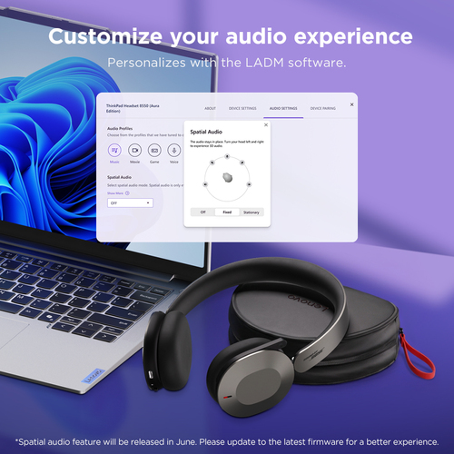 Cuffie Lenovo Wireless Over-the-head Stereo - Binaural - Supra-aural