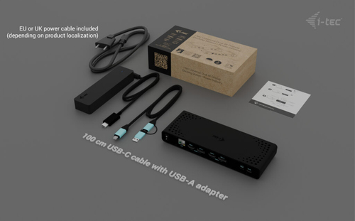 i-tec USB Type C Docking Station for Monitor, Smartphone, Tablet, Microphone, Notebook - Charging Capability - 100 W - 2 D