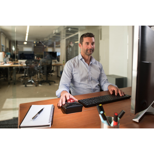 Kensington Expert Mouse Trackball - Bluetooth/Radio Frequency - USB - Optical - Black - Wireless - Trackball