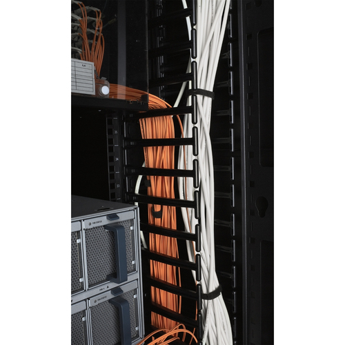 APC AR7588 Cable Organizer - Black - 2 Each Pack - TAA Compliant - Cable Pass-through - 48U Rack Height