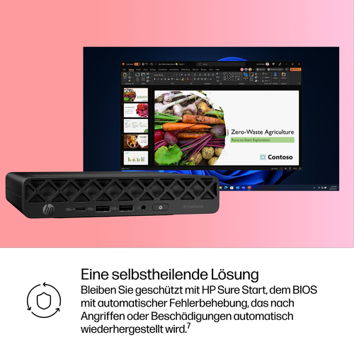 Desktop Computer HP EliteDesk 8 G1i - Intel Core Ultra 7 Serie 2 265T - vPro-Technologie - 32 GB - 1 TB PCI Express NVMe S