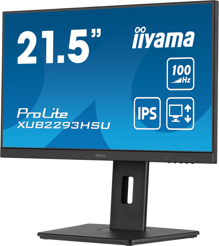Moniteur LED iiyama ProLite XUB2293HSU-B7 22" Class Full HD - 16:9 - Noir mat - 54,6 cm (21,5") Viewable - Technologie IPS