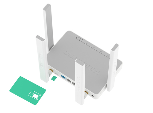 Keenetic Runner 4G N300 Mesh Wi-Fi 4G Modem Router with a 4-Port Smart Switch. WAN connection type: RJ-45, WISP. Wi-Fi ban