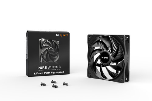 be quiet! Pure Wings 3 Kühllüfter - PC - 120 mm Maximum Fan Diameter - 101,26m³/h Maximum Airflow - 2100 U/Min - Langlebig