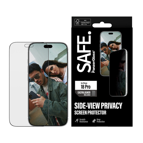 Safe Privacy Screen Protector for Apple iPhone 18 Pro - For Widescreen OLED iPhone 18 Pro