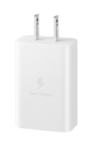 Samsung 15 W AC Adapter - For USB Type C Device - 120 V AC, 230 V AC Input - 5 V DC, 9 V DC Output - 2 A - White