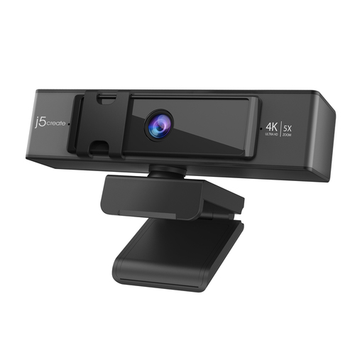Webcam j5create - 8 Megapixel - 30 fps - Nero, Argento - 1 - 4K, 2K, Full HD, HD - 3840 x 2160 Video - CMOS Sensore - 70° 