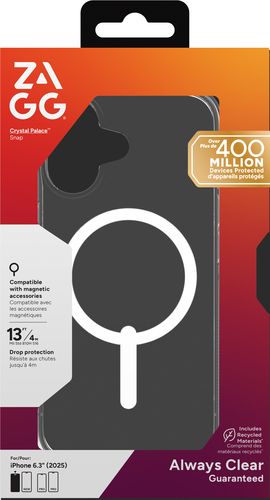 ZAGG Crystal Palace Snap Case For Apple iPhone 17. Case type: Cover, Brand compatibility: Apple, Compatibility: iPhone 17,