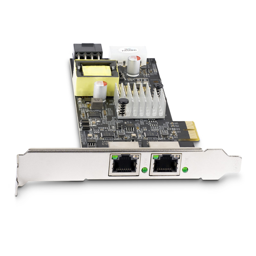 StarTech.com 2.5Gigabit Ethernet Card - 2.5GBase-T - Plug-in Card - Black - PCI Express 2.0 x2 - Low Profile Bracket Heigh