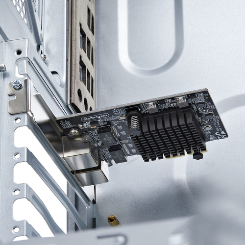 StarTech.com 5Gigabit Ethernet Card for Desktop, Server - Black - TAA Compliant - PCI Express - Full-Height Low-Profile Br