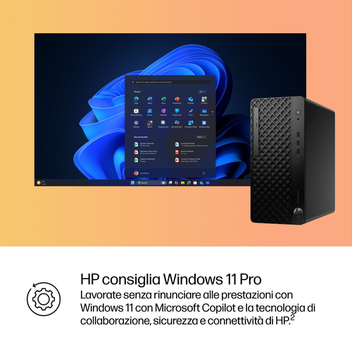 Desktop Computer HP Business Desktop ProDesk 4 G1i - Intel Core Ultra 5 235 - Tecnologia vPro - 8 GB - 512 GB PCI Express 