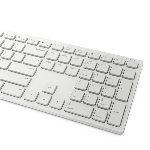DELL Pro Keyboard and Mouse - KM5221W - US International (QWERTY) - White. Keyboard form factor: Full-size (100%). Keyboar