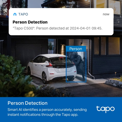 Tapo C500 Outdoor Full HD Network Camera - Colour - 29.87 m Infrared Night Vision - H.264 - 1920 x 1080 - 15 fps - Wall Mo