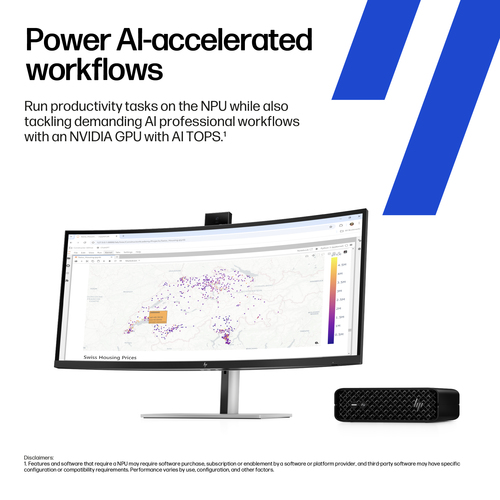 HP Z2 Mini G1i Workstation - 1 x Intel Core Ultra 7 265K - 32 GB - 1 TB SSD - Mini PC - Black - Intel W880 Chip - Windows 